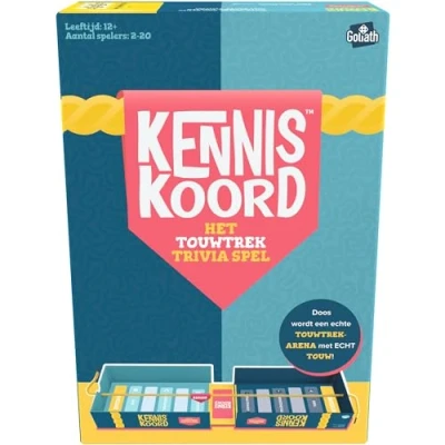 Afbeelding van Goliath KennisKoord, Gezelschapsspellen met Quizvragen vanaf 12 Jaar, Quizspel Touwtrekken, Spel voor 2 tot 20 spelers