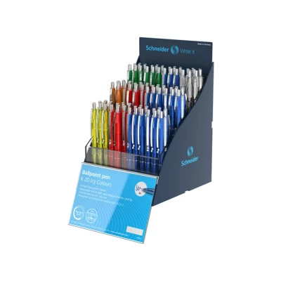 Afbeelding van Balpen Schneider K20 &quot;Icy Colours&quot; SIS display a 100 stuks assorti S 304262