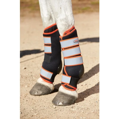 Afbeelding van Weatherbeeta Wraps Therapy Tec Stable Boot Zwart/Zilver/Rood Pony