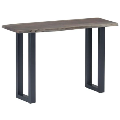 Afbeelding van Wandtafel 115x35x76 cm massief acaciahout en ijzer grijs