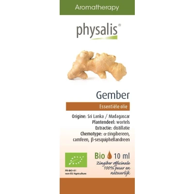Afbeelding van Physalis Aromatherapy Gember 10ML