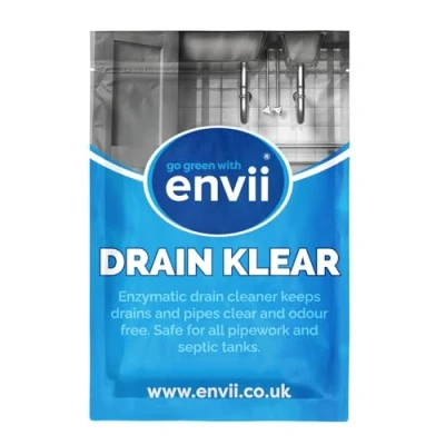 Afbeelding van envii Drain Klear Natuurlijke Enzymatische Aanrecht Afvoerontstopper &amp; Reiniger Reinigt Verstopte Drains Pijpen (12 Tabletten)