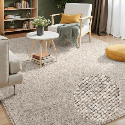 Afbeelding van ELLE DECORATION Vloerkleed Rocco Loper, wasbaar, woonkamer, eetkamer, wol look