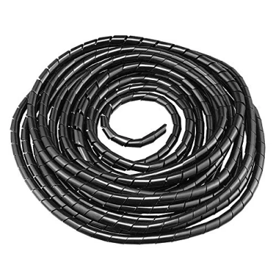 Afbeelding van GTIWUNG Kabelslang, kabelspiraal, spiraalband, kabelbescherming, flexibele spiraalslang, kabelorganisatie, zwart, 12 mm diameter en 7,5 m lengte
