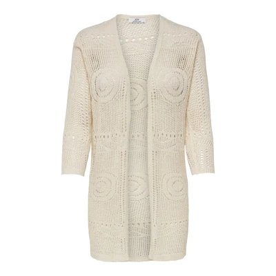 Afbeelding van Jacqueline de Yong Vest Jdykofi 3/4 Kimono Knt Noos 15200527 Eggnog Dames Maat XS