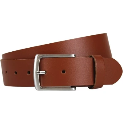 Afbeelding van Heren/Dames Riemen Leer Cognac kleine maten Taillemaat: 85 Stoere riem Echt leren Trendy