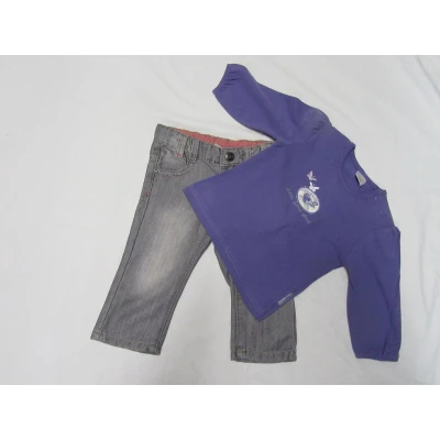 Afbeelding van dirkje , meisje, kledingset tshirt lange mouw + broek 74 9 maand