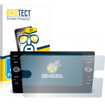 Afbeelding van BROTECT Screenprotector voor Volkswagen Passat Variant TDI DSG 2020 Discover Media 8&quot; Folie Beschermfolie transparant (2 Stuks)