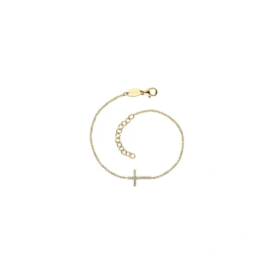 Afbeelding van Engelsrufer Dames Armband 925 sterling Zilver Zirkonia One Size Goud 32020109