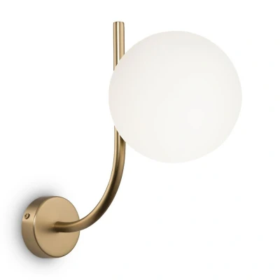 Afbeelding van Maytoni Rendez vous wandlamp, witte glazen kap