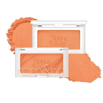 Afbeelding van rom&amp;nd [NIEUW Better Than Cheek 9 kleuren Zachte en pluizige wang matte afwerking Langdurige blush Mijn maar beter Natuurlijke (S01 MANGO CHIP)