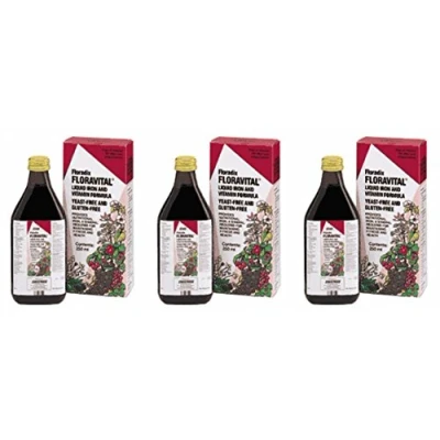 Afbeelding van Floradix Floravital gist en gluten vrij vloeibaar ijzer vitamine formule 250ml