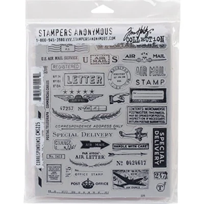 Afbeelding van Stampers Anonymous_AGW Cling Correspondentie gemonteerde stempel, grijs, 7 x 8,5 inch