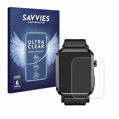 Afbeelding van Savvies Screenprotector voor Kardena Care Air 2 (rechthoekig) Folie Beschermfolie transparant (6 Stuks)