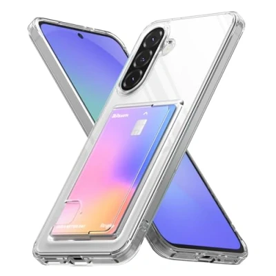 Afbeelding van Ringke Fusion Card Case Compatibel met Samsung A36 5G / A56 Hoesje Transparant Schokbestendig Beschermend Antikras Ingebouwde Kaarthouder 1 kaart Wallet Hoes voor Galaxy Cover Clear