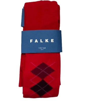 Afbeelding van Falke argyle maillot maat 152/164 rood