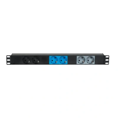 Afbeelding van Showgear 19&quot; 1U CEE16A To 6x Sockets 3 Phase Splitter