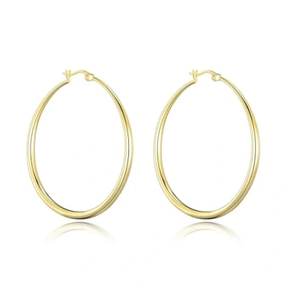 Afbeelding van Philip Jones Vergulde 50mm Hoop Oorbellen, Verguld