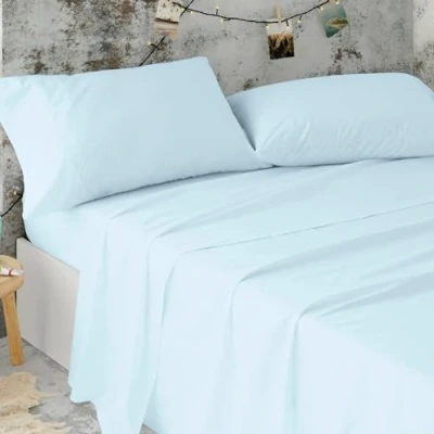 Afbeelding van Burrito Blanco Beddengoedset, 150 x 190/200 cm, katoen/polyester, gemakkelijk te strijken, kleur blauw