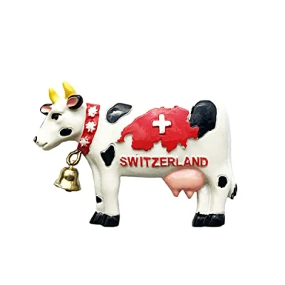 Afbeelding van Koe van Zwitserland 3D Koelkast Magneet Reizen Souvenir Gift Thuis Keuken Decoratie Magnetische sticker, Collectie