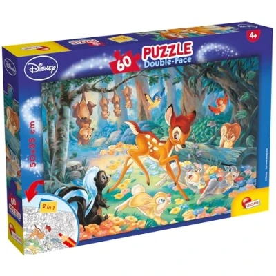 Afbeelding van Puzzle dwustronne plus Bambi 60