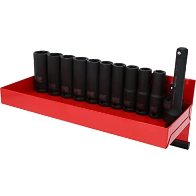 Afbeelding van 1/2&quot; Hexagon Impact Socket Set 13 Stuks Chroom Molybdeen Lange Uitvoering