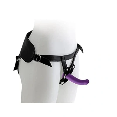 Afbeelding van Virgite Strap on Harnas met paarse dildo maat S