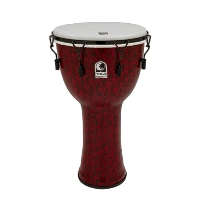 Afbeelding van TOCA Djembe Freestyle II Mechanisch Tuned Red Mask 14&quot; TF2DM 14RMB