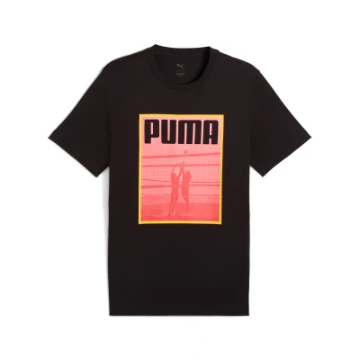 Afbeelding van Puma Graphics Volley Tshirt print, Heren, Maat: XS, Black