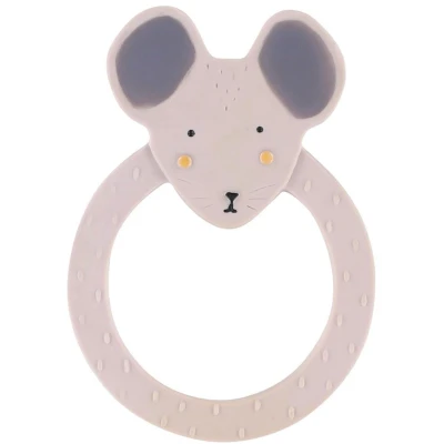 Afbeelding van Trixie natuurlijk rubber ronde bijtring Mrs. Mouse