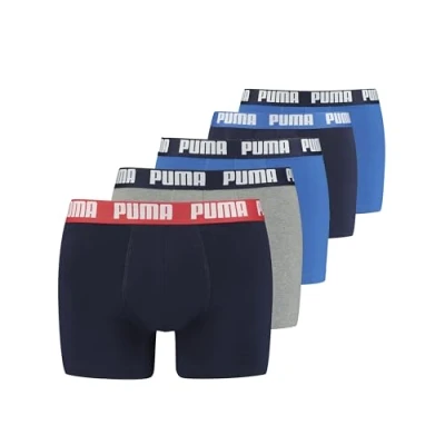 Afbeelding van PUMA Herenboxershort ondergoed (set van 5), blauw/grijs, XXL