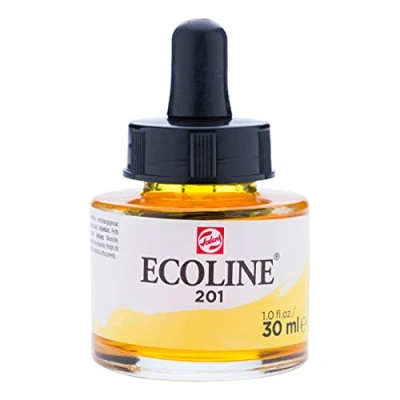 Afbeelding van Talens Ecoline vloeibare aquarel 30ml pipet pot lichtgeel (11251011)