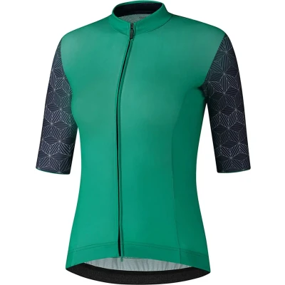 Afbeelding van Shimano Yuri jersey dames fietsshirt met korte mouwen groen