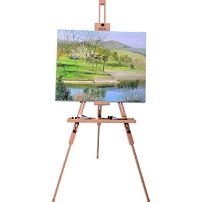 Afbeelding van Mont Marte Heavy Duty statief ezel, verstelbare beukenhouten kunstenaarsezel om te schilderen, houdt canvas tot 79 cm hoog