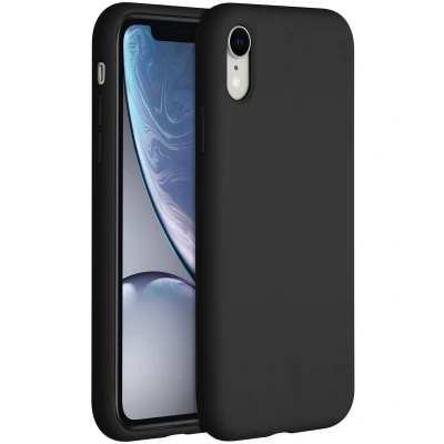 Afbeelding van Apple iPhone Xr Hoesje Siliconen en TPU (zacht) Accezz Softcase/Backcover Zwart Telefoonhoesje
