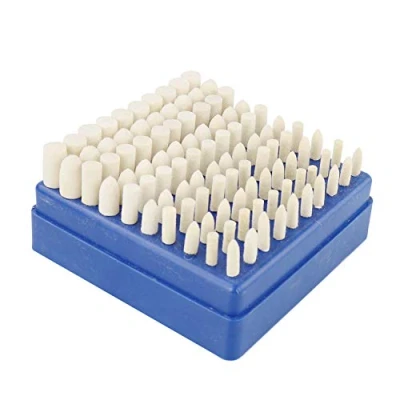 Afbeelding van 100 stks Wol Vilt Doorn Gemonteerd Slijpen Polijsten Buffing Wielen Accessoires Set 1/8 Inch Schacht