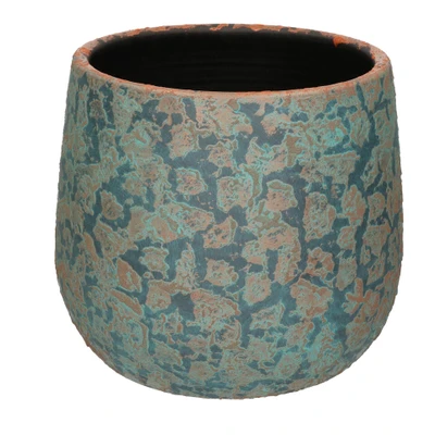 Afbeelding van Mica Decorations clemente ronde bloempot koper maat in cm: 25,5 x 32