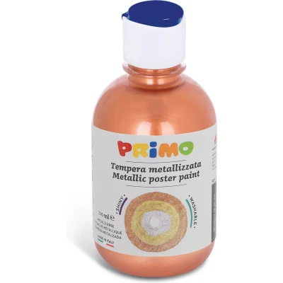 Afbeelding van Primo kant en klare METALLIC plakkaatverf, fles 300 ml met doorstroomdop koper