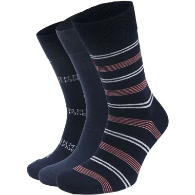 Afbeelding van Tommy Hilfiger MEN SOCK Giftbox 3 PACK Sokken, Heren, Maat: 39 42, Navy