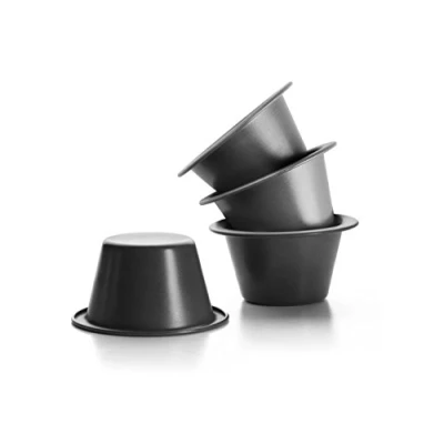 Afbeelding van Ibili puddingvormset 8 x 5 cm 4 delig, plaatstaal, zwart, cm, stuks