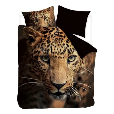 Afbeelding van Snoozing Lupard Flanel Dekbedovertrek Tweepersoons 200x200/220 cm Multi kleur