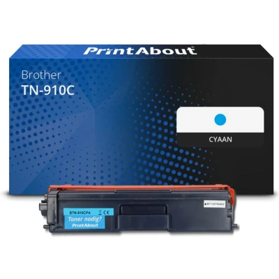 Afbeelding van Huismerk Brother TN 910C Toner Cyaan Extra hoge capaciteit