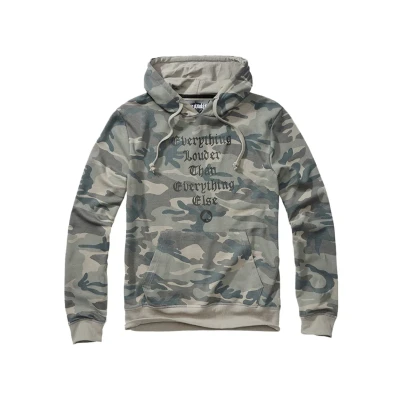 Afbeelding van Brandit Motörhead sweathoodie voor heren, korte trui, grijs camouflage, XXL