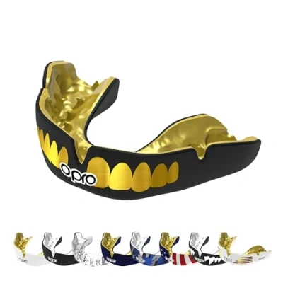 Afbeelding van OPRO Gebitsbeschermer Instant Custom Fit V2 Teeth Zwart/Goud Senior