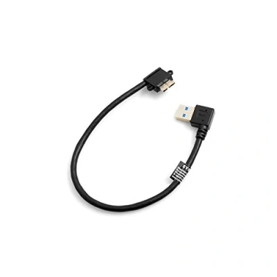 Afbeelding van System S Micro USB 3.0 naar A datakabel oplaadkabel korte kabel haakse stekker 90 graden 26 cm