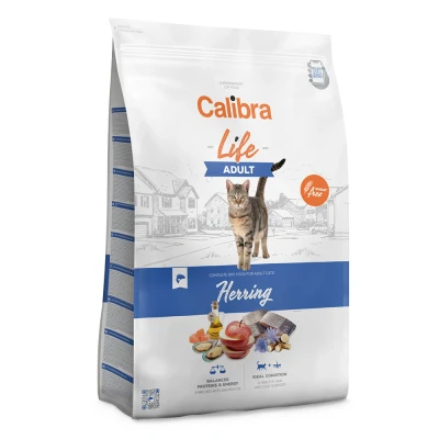 Afbeelding van 6kg Calibra Cat Life Adult Haring Droog Kattenvoer