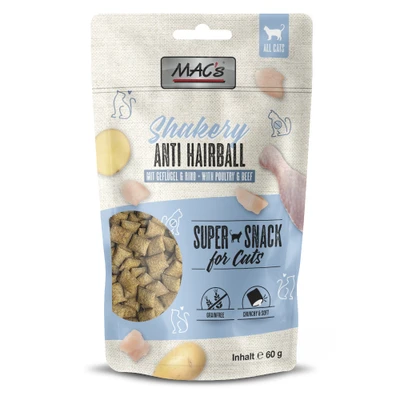 Afbeelding van 60g MAC&#039;s Cat Shakery Snack Anti haarbal met kip &amp; rundvlees