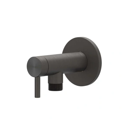 Afbeelding van IVY Concord hoekstopkraan RVS 316 Geborsteld carbon Black PVD Tijdloze uitstraling