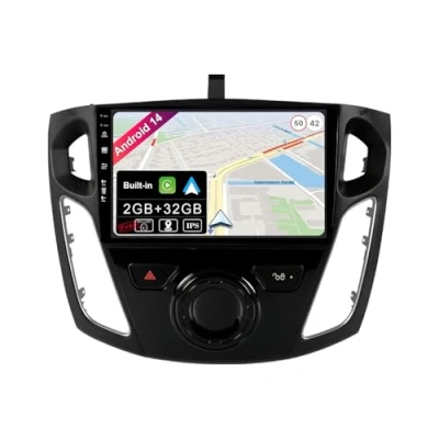 Afbeelding van JOYX autoradio Android 13 past voor Ford Focus (2012 2017) achteruitrijcamera Canbus gratis [2G + 32G] 9 inch 2 DIN ondersteunt DAB stuurbediening 4G WiFi Bluetooth Carplay IPS Auto