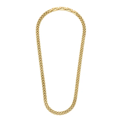 Afbeelding van Fossil Arden JF04900710 halsketting voor dames, goud tone sterling zilver
